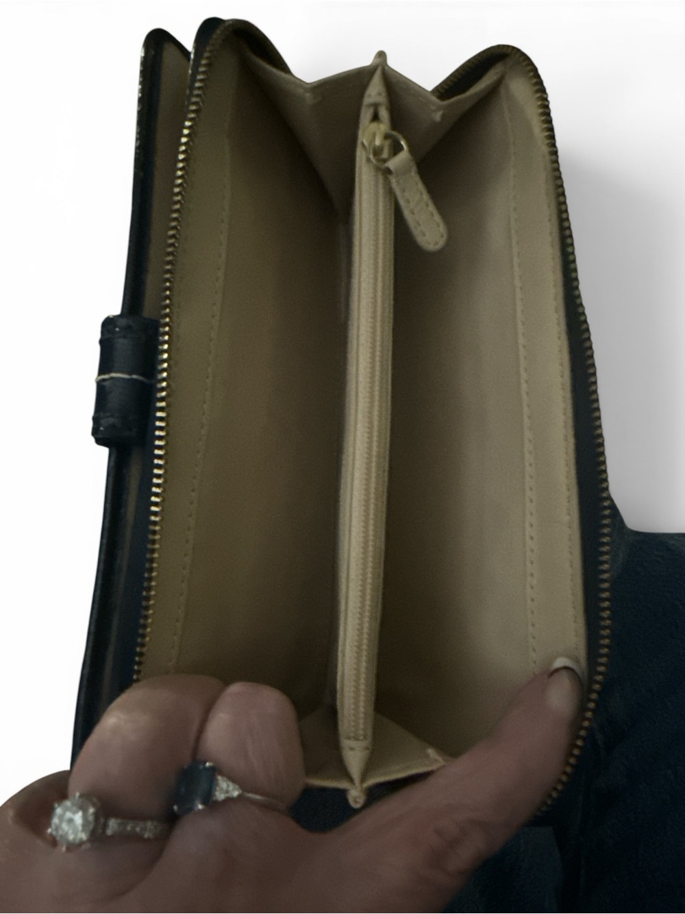 Coach Signature Canvas Wallet in Khaki and Navy - Picture 5 of 5